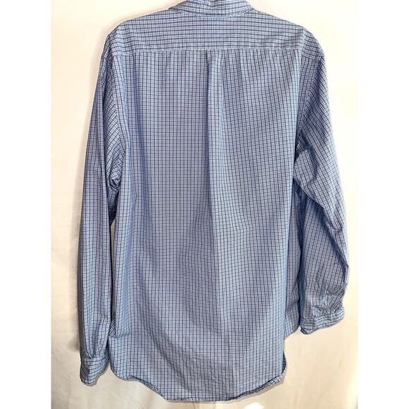 Ralph Lauren Mens XL Button Down Shirt Blue White Gingham Check Long Sleeve - Picture 6 of 9